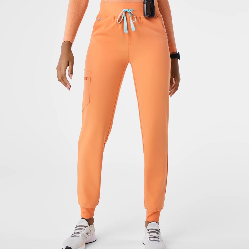 Shaka Orange High Waisted Zamora - Jogger Scrub Pant
